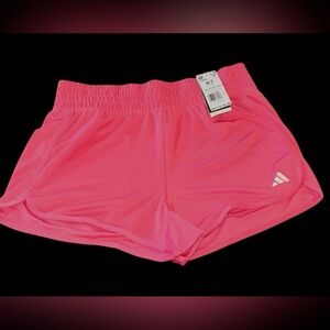 Adidas Womens size medium hot Pink Athletic Shorts high-rise Regular Fit $30 New